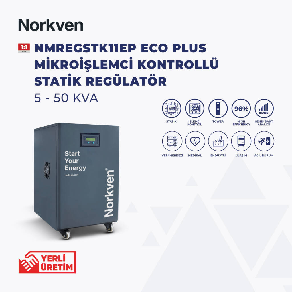 statik monofaze regülatör 5 kva - 50 kva norkven